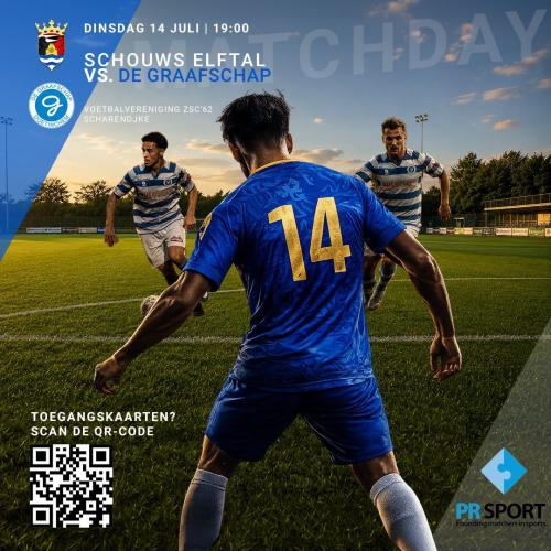 Poster met QR Schouws - Elftal - De Graafschap